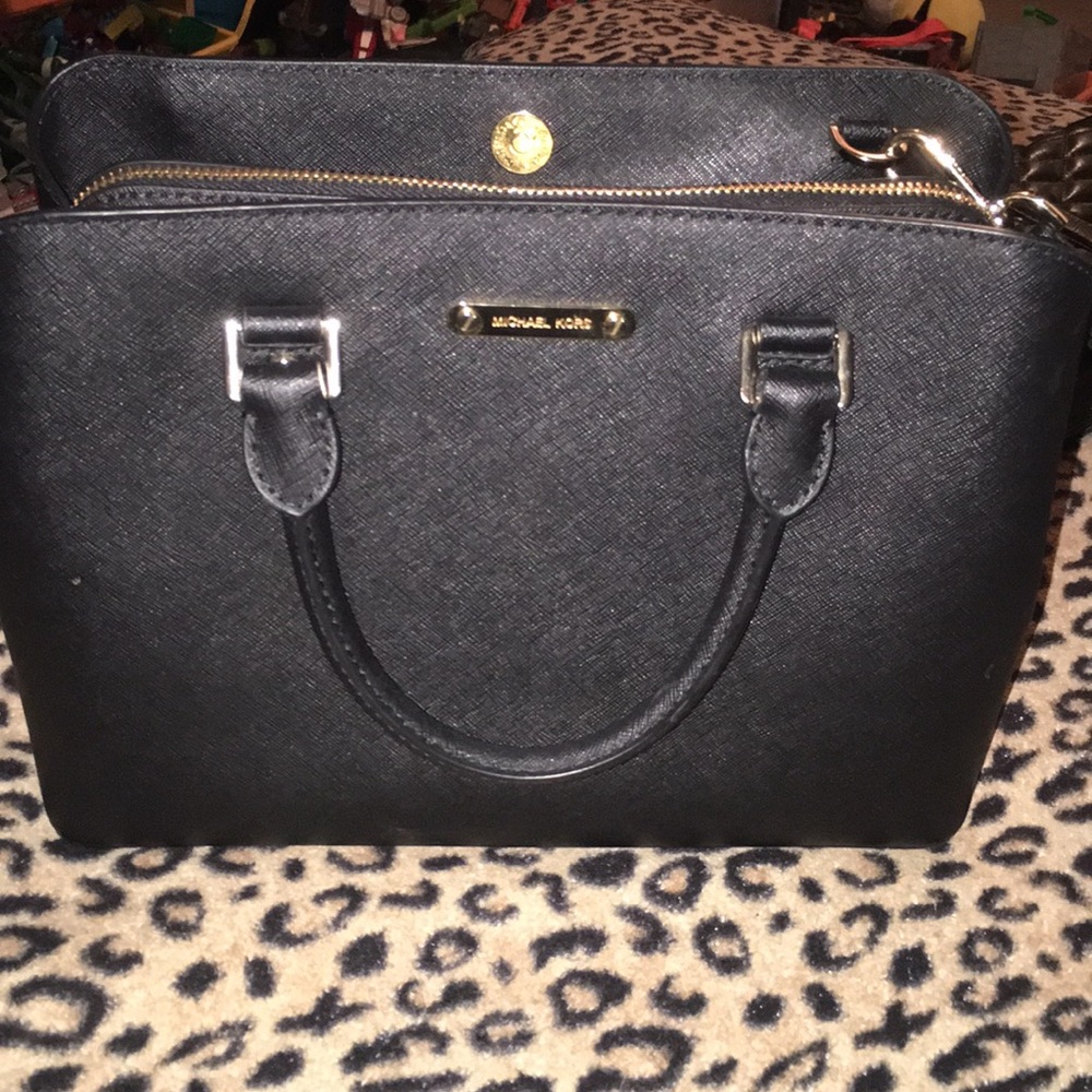 Saffiano leather mk satchel
